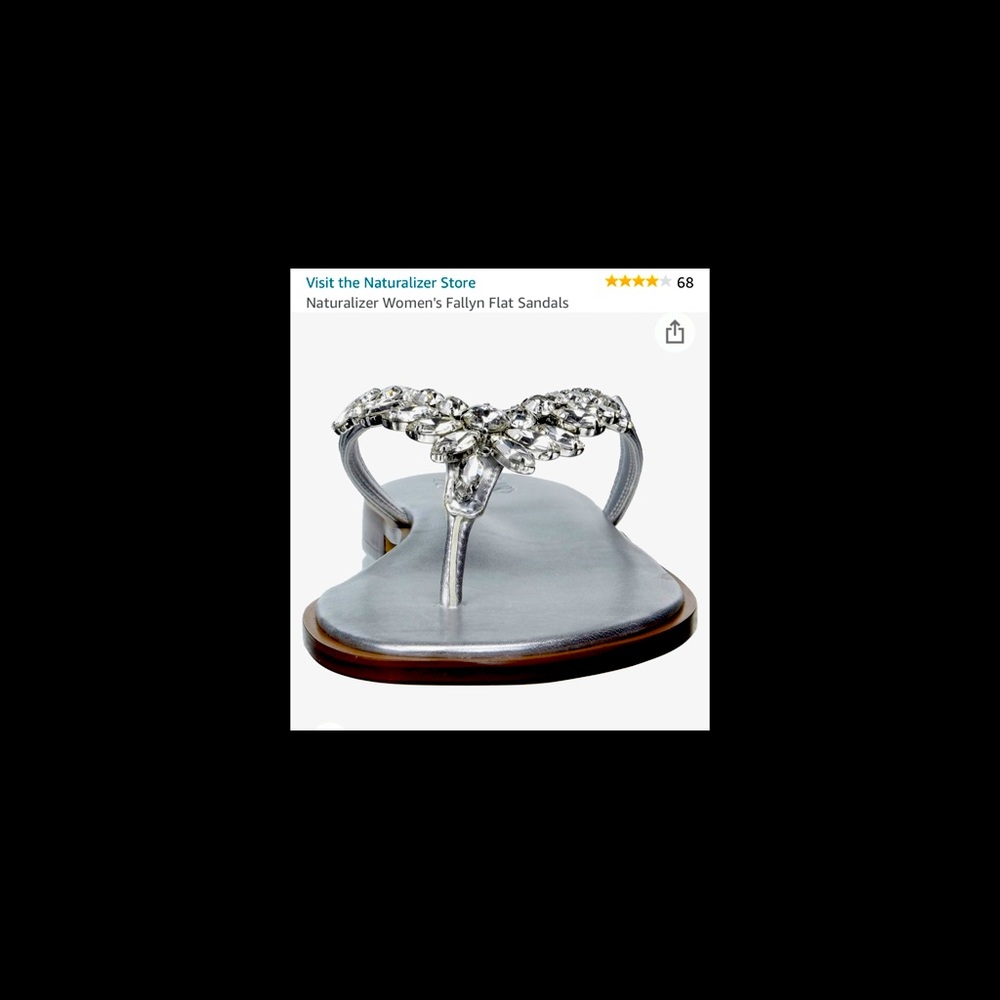 SOLD NOT FOR SALE Naturalizer Fallyn silver strap & clear rhinestone - Picture 2 of 11